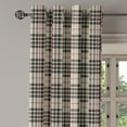 thumbnail image 2 of Ambesonne Vintage Grommet Curtain, Tartan British Heraldry, 50" x 84", Beige Dark Taupe Maroon, 2 of 6