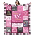 thumbnail image 2 of LHSHID Birthday Gifts for 13 Year Old Girls 13th Birthday Decorations for Girls Daughter Granddaughter Sister 13 Year Old Girl Gifts Ideas Gift for 13+ Year Old Girl Blanket 60"x80", 2 of 6