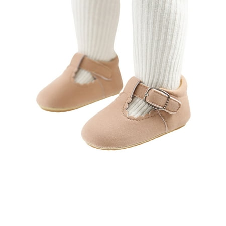 

KelaJuan Newborn Girls Princess Shoes Soft Sole Solid Color Mary Jane Shoes Infant Prewalker Wedding Dress Shoes