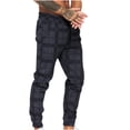 thumbnail image 2 of Munlar Cargo Pants For Men,Men's Square Plaid 3D Digital Printing Striped Fitness Casual Pants, 2 of 7