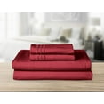 thumbnail image 3 of Elegant Comfort 1500 Series 4-Piece Smart Sheet Set with Side Storage Pockets, California King, Burgundy, 3 of 5