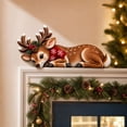thumbnail image 5 of Christmas Reindeer Door Topper Decoration Festive Indoor Home Decor for Mantle Wall and Porch Holiday Display (Deer), 5 of 5