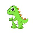 thumbnail image 1 of illustration Mignonne de Tyrannosaurus Rex Affiche Imprimée (15 x 12), 1 of 1