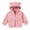 Solid Pink, variant on 2-9T Girls Winter Warm Fleece Hooded Jacket Coat Toddler Girl Casual Leopard Pattern Zipper Coats Outwear