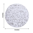 thumbnail image 3 of BalsaCircle 10 Metallic 13 in Silver Round Organza with Embossed Floral Design Table Placemats Party Events Tableware Supplies, 3 of 8