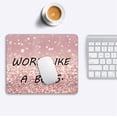 thumbnail image 6 of Pink Rose Gold Mouse Pad Glitter Gaming Mousepad Non Slip Rubber Square Small Mouse Pads for Wireless Mouse Laptop Computer Mouse Mat for Women Girly Office Desk Decor Accessories, 6 of 6