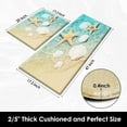 thumbnail image 6 of Anti-Fatigue Beach Kitchen Rug Set of 2 Cushioned Seashell Kitchen Mats for Floor, Summer Standing Mat Waterproof Non-Slip Kitchen Mats and Rugs PVC Ergonomic Comfort Foam Kitchen Decor, 6 of 6