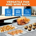 thumbnail image 3 of 2-Piece Baking Set – 13" x 18" Aluminum Pan with Stainless Steel Cooling Rack, Oven Safe up to 500°F, Recipe Booklet Included, 3 of 4