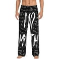 thumbnail image 1 of Kdxio I love Math Pattern Men's Pajama Pants, Elastic Waist with Drawstring and Pockets, Comfortable Loungewear-3X-Large, 1 of 6