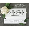 thumbnail image 5 of Inkdotpot 50 Blank RSVP Cards With White Envelopes-White Style Response Card-RSVP For Wedding-Rehearsal Dinner-Baby Shower-Bridal Shower-Engagement Party Invitations, 5 of 7