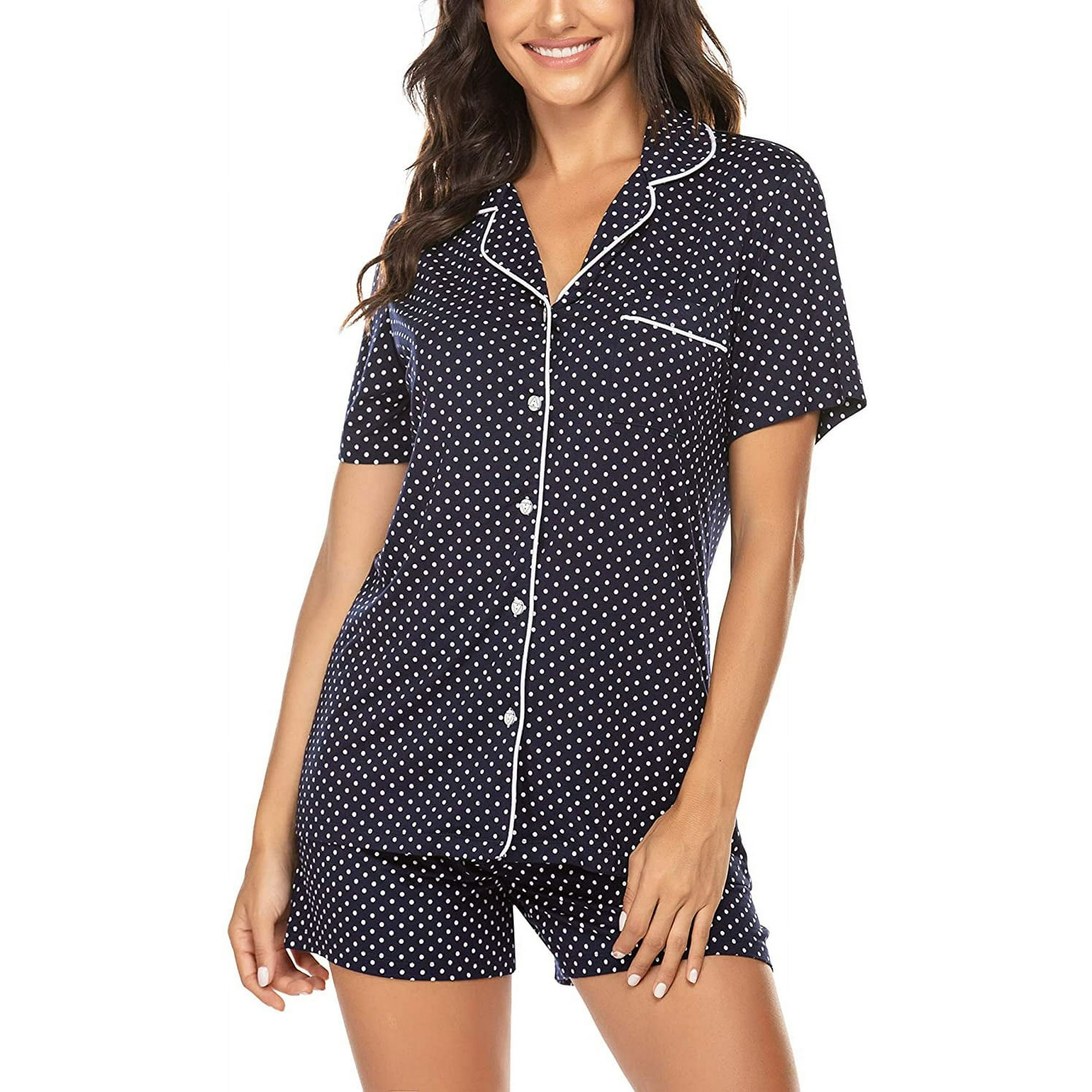 Zctt Women s Short Sleeve Button Down Pajama Set Soft Sleepwear Lounge Sets Xx Large Other Xx Large