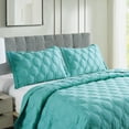 thumbnail image 2 of Home Soft Things 2 Piece Bradly Down Alternative Quilted Bedspread Set - Teal - Twin (80" x 106"), 2 of 6