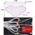 thumbnail image 5 of LINLIN Heart Shape Window Curtain Icicle Fairy Lights,34 Butterfly 128LED Curtain Icicle String Lights 8 Mode Twinkle Lights Battery-Powered for Christmas Wedding Party Decoration, 5 of 6