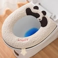 thumbnail image 1 of Zipper Model Toilet Seat Household Embroidery Sitting Washer Toilet Seat Cover Cute Washer Toilet Seat, 1 of 6