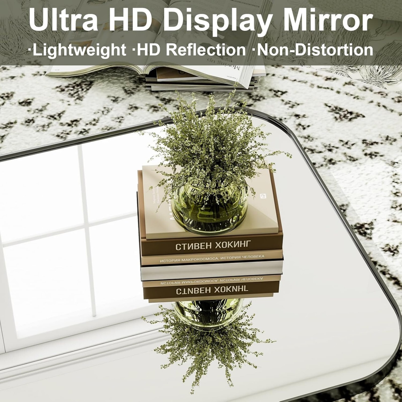 AUROMIR 64"x21" Arched Full Length Mirror Freestanding Floor Mirror with Metal Frame, Black