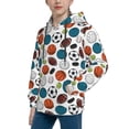 thumbnail image 2 of Lsque Color Balls Patten Youth Hoodie Sweatshirt Pullover with Kangaroo Pocket Boys and Girls Hoodie Warm Hoodie for Kids-Small, 2 of 6