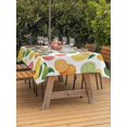 thumbnail image 3 of Outdoor Tablecloth with Umbrella Hole for Patio/Picnic/Party/Camping, Summer Lemon Orange Waterproof Table Cloth Rectangle Table Cover Washable, Farmhouse Tropical Fruit Watercolor (60"x 120"), 3 of 8