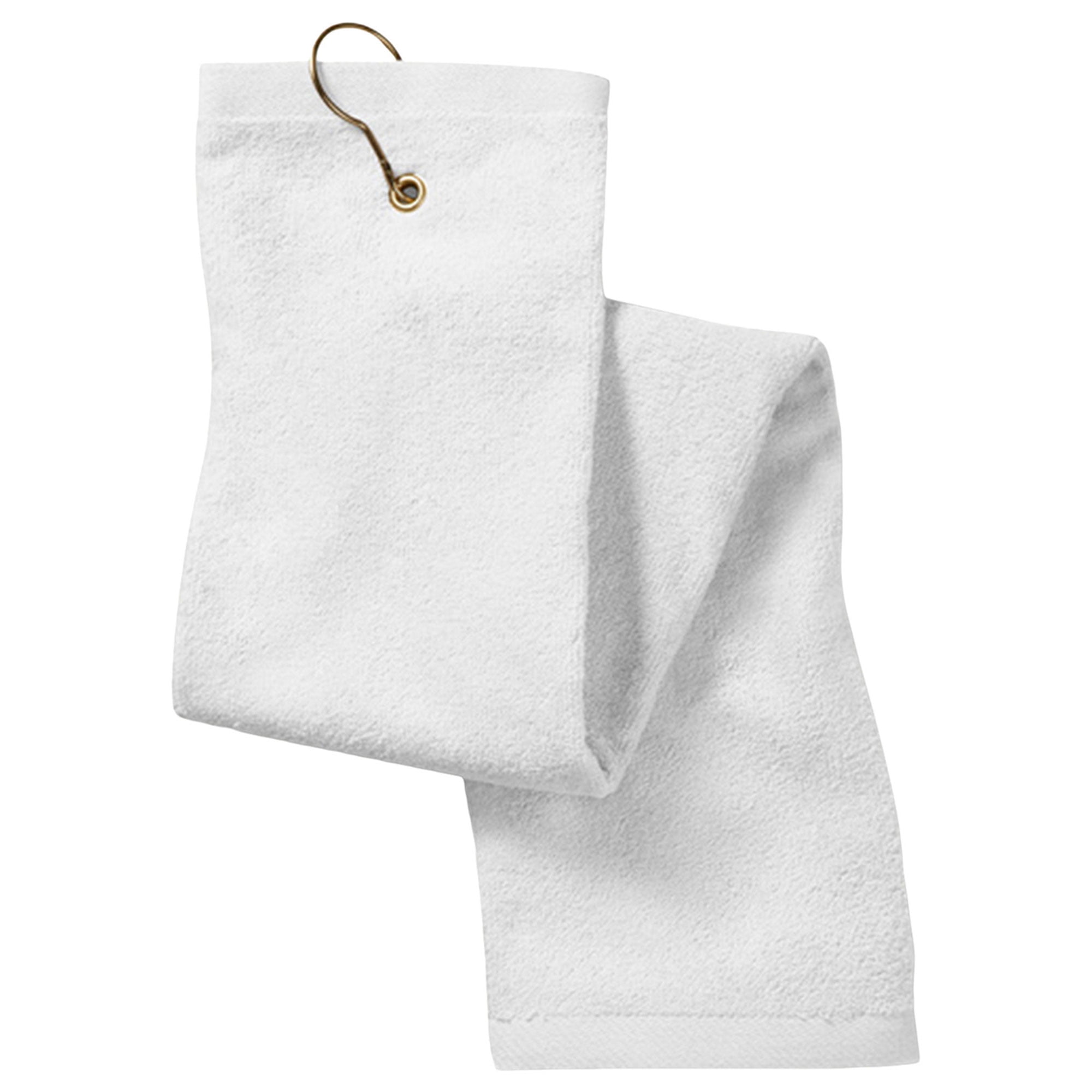 Anvil Anvil TriFold Grommet Hemmed Hand Towel, White, ONE, Style
