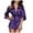 Purple, variant on TMOYZQ Women's Satin Robe Lace Valentines Nightgown for Women Kimono Bathrobes Short Belted Robes Bride Bridesmaids Sleepwear on Clearance
