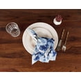 thumbnail image 3 of Vargottam Luxury Collection Dinner Table Linen Dcor Cotton Napkin Printed Fabric Reusable Napkins Set Of 6, 20 X 20 - Watercolor Blue Flowers, 3 of 6