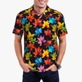 thumbnail image 2 of Salouo Rainbow Colorful Maple Leaves for Men's Short Sleeve Polo Shirts,Polo Shirts for Men Performance Short Sleeve Golf Shirt Athletic Casual Collared T-Shirt-Medium, 2 of 8