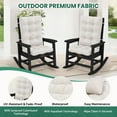 thumbnail image 2 of SERWALL Outdoor Rocking Chair & Adirondack Cushion Set of 4, Non Skid Slip and Watreproof,for Outdoor and Indoor,Beige, 2 of 6