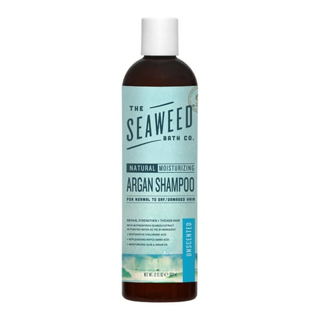 The Seaweed Bath Co. Moisturizing Argan Shampoo, Unscented, 12 Fl