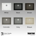 thumbnail image 3 of Karran USA QU-820-CN Quartz 24 3/8" Undermount single Basin Granite/Quartz Composite Kitchen sink, 3 of 11