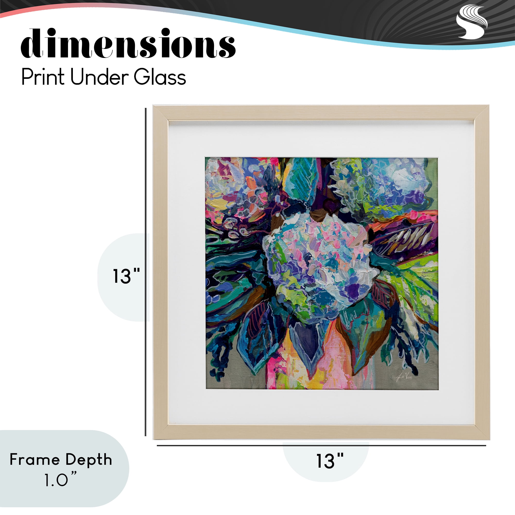 Stupell Industries Love That Gives Bouquet Birch Framed Print Under Glass, design by Jeanette Vertentes