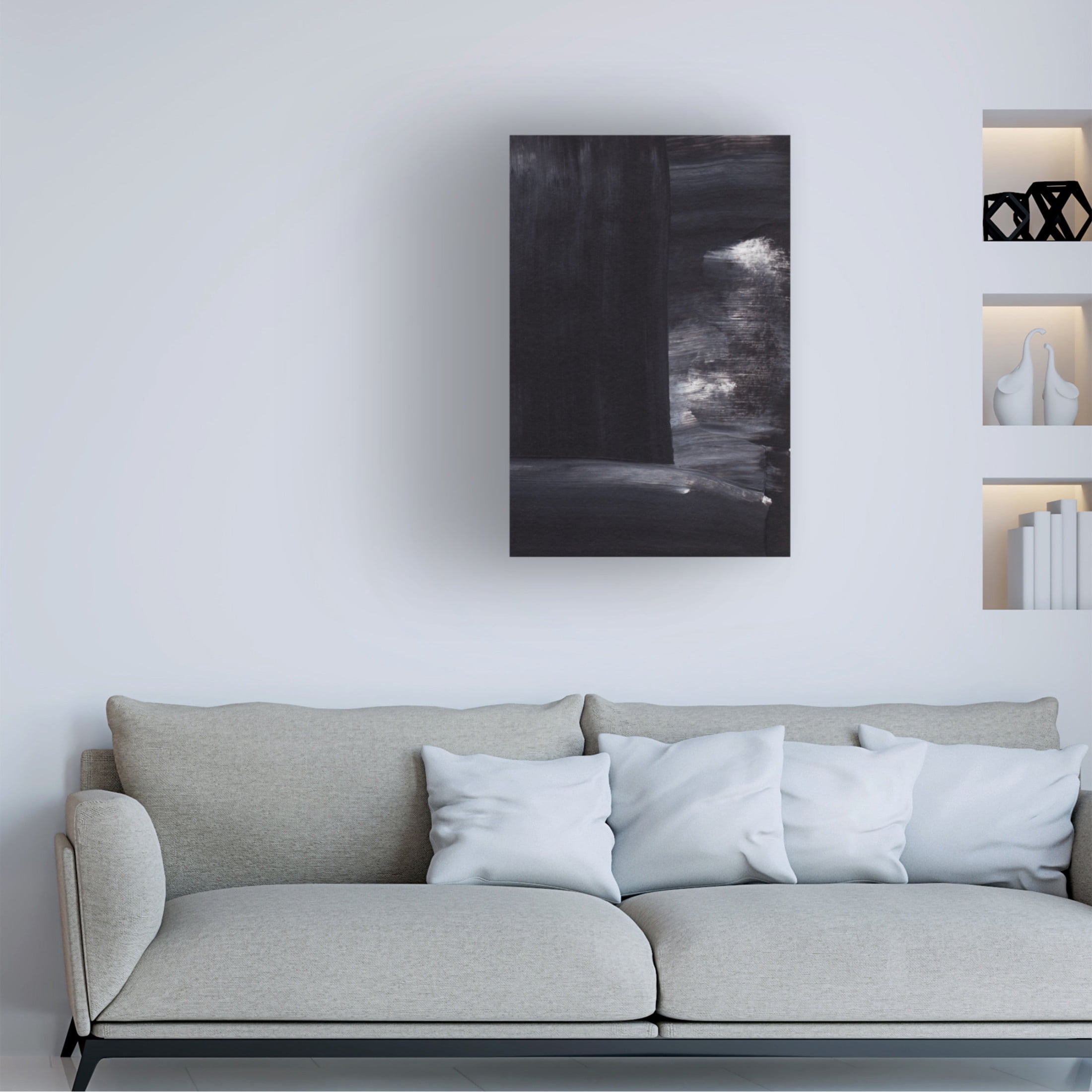 Trademark Fine Art uplusmestudio  Midnight Texture Canvas Wall Art