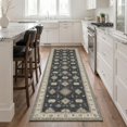thumbnail image 5 of GENIMO 5'x7' Area Rug for Living Room, Machine Washable Non Slip Low Pile Rug for Bedroom Dining Room, Vintage Persian, Dusty Charcoal, 5 of 7