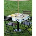 thumbnail image 4 of Hokiten Outdoor Tablecloths with Umbrella Hole & Zipper, Blue Striped 54x54 Inch Square Tablecloths, Summer Beach Swimming Ring Vintage Waterproof Table Cloth, Patio/Pool/Picnic Table Covers, 4 of 7