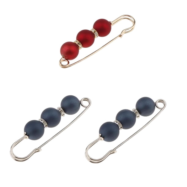 Broches duraderos, prendedores de solapa, clips para bufandas y suéteres, broches decorativos de moda. rojo azul