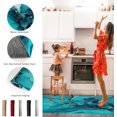 thumbnail image 6 of Kitchen Runner Rug, Abstract Marble Aqua Non Slip Runner Carpet Door Mats Floor Mat for Laundry Bedside Bathroom Bedroom Set of 2, 6 of 6