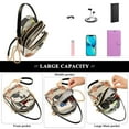 thumbnail image 5 of FORMRS Crossbody Bag for Women Quilted Travel Shoulder Cell Phone Purse with Chain Strap Handbag, Gray Cartoon Halloween Cat, 5 of 7