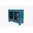 thumbnail image 5 of Benzara Wooden Accent Cabinet with Two Glass Inserted Doors, Blue, 5 of 5