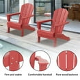 thumbnail image 4 of Williamspace Adirondack Chairs Set of 2,Outdoor Adirondack Chair Oversized Fire Pit Chair,Weather Resistant HDPE Patio Chair for Garden Poolside Backyard Beach,Red, 4 of 7