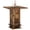Dark Brown, variant on Fnova 31 Inch Square Bar Height Table with Metal Footrest, Industrial Bar Table for Home Bar Bistro Cafe Small Space