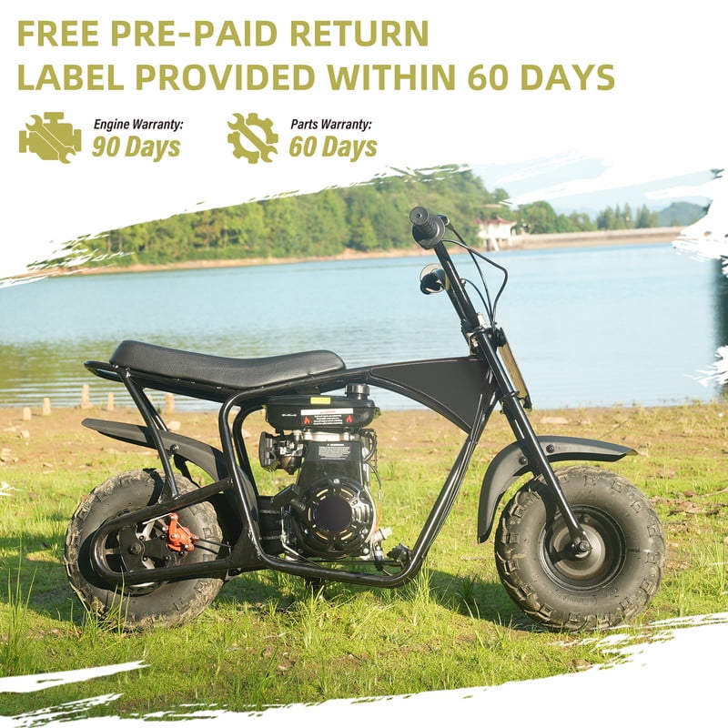 Oryxearth OGM105 Plus 4-Stroke Mini Bike, 105CC Gas Powered Dirt Bike,Off-Road Trail for Adult, up to 28 Mph, Black
