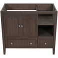 thumbnail image 6 of 36" Bathroom Vanity Base Only, Solid Wood Frame with Durable MDF Construction-Brown, 6 of 9