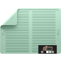 GORILLA GRIP Dish Drying Mat for Kitchen Counter, 18x24, Waterproof Silicone Dishwashing Mat, Mint