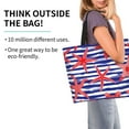 thumbnail image 3 of Bingfone Canvas Tote Bag For Women With Inner Pocket Aesthetic Cute Shopping Tote Bags Reusable Grocery Bags-Sea Stars, 3 of 9