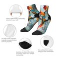 thumbnail image 5 of Fuzoiu Colorful Birds Pine Branch Print Adult Socks, Crew Moisture-wicking Socks, Unisex Cushion Crew Socks,Casual Sports Ankle Socks, 5 of 7