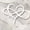 White, variant on KQJQS Eternal Wrought Iron Decoration Indoor Ornaments Metal Wall Decoration Infinitys Heart-Steel Wall Decor Metal Wall Art 25*30cm