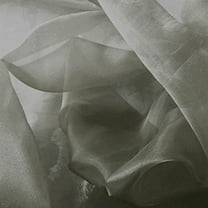 DECORATIVE SILK INC. Sparkle Crystal Sheer Organza Fabric Shiny 60" inch wide by the yard (Charcoal)