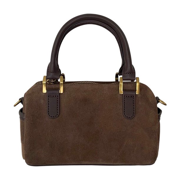 Bolso Bandolera Mujer Retro Gamuza Cuero Compras Fecha (Marrón)