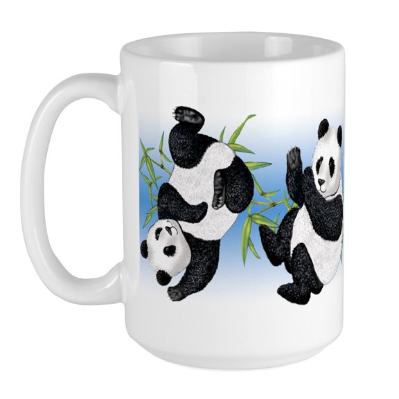 CafePress - Panda Bears Large Mug - 15 oz Ceramic Large Mug
