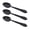 Black, variant on Smarty White Baroque Disposable Plastic Dinner Forks 480ct