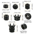 thumbnail image 2 of Rhinestone Charm Spacer Beads, 24Pack Zircon Pave Beads, 8mm Round Crown Hexagon Spacer Bead (Metallic Black), 2 of 6