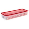 IRIS 30" Wrapping Paper Box, 1 Pack, Cranberry Red / Clear